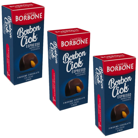 Borbone BorbonCiok ripieni di Caffè chocolats au café Bourbon fourré au café liquide 31,5g