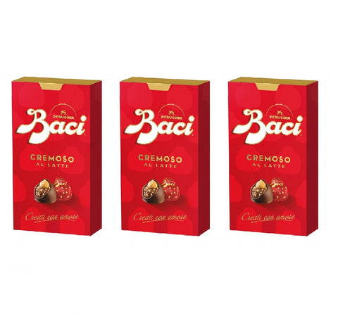3x Perugina Baci Cremoso al latte Crémeux au lait 200 g