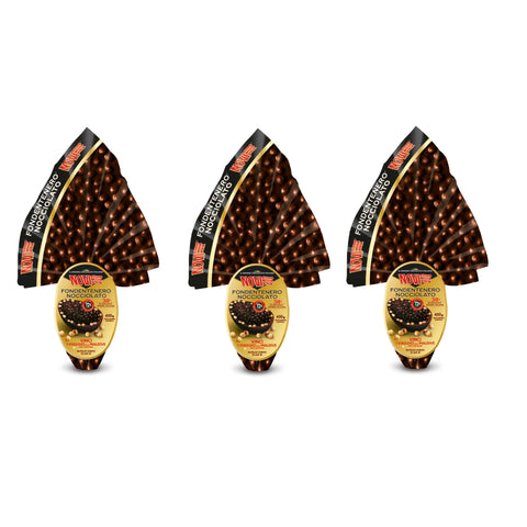 3x Novi Uovo Fondentenero Nocciolato Œuf de Pâques noir aux noisettes 450 g