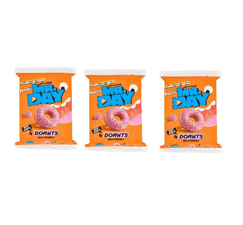 3x Mr.Day Donuts Alla Fragola Beignets aux fraises Mr. Day 200 g