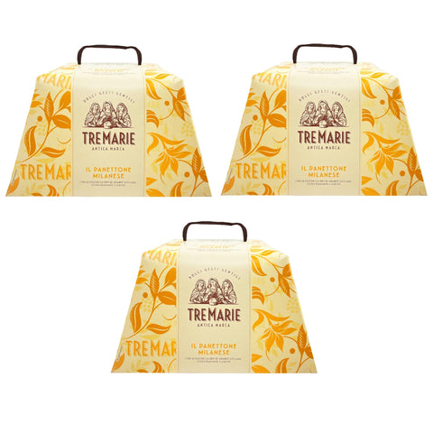 3x Tre Marie Il Panettone Milanese 750 G  Traditional Italian Christmas Cake