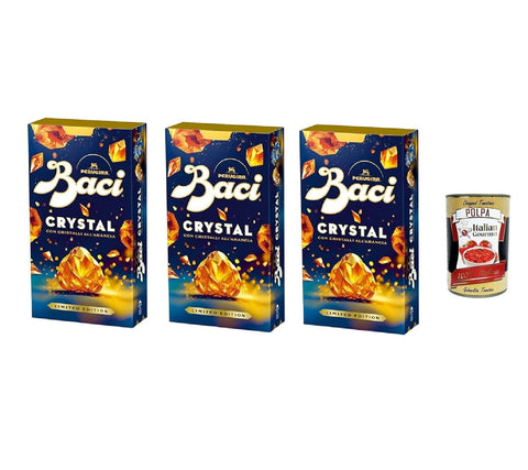 Baci Bijou Crystal Pralines 3x 150g – Chocolat fin aux cristaux d'orange – Édition limitée - + Italian Gourmet polpa 400gr