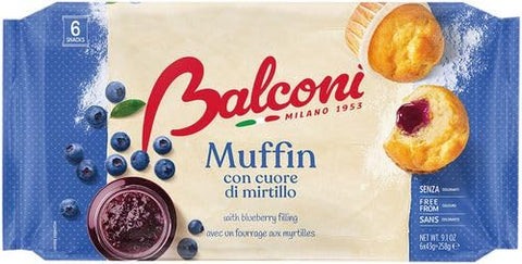 Balconi Muffin Con Cuore di Mirtillo Muffins aux myrtilles (12 x 240 g) + 400 g de pulpe italienne gourmande