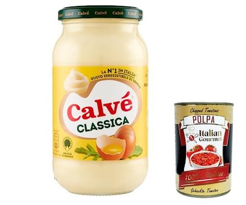 Calvé Classic Lot De 3 Mayonnaises, Format 450 Ml, Avec Huile De Tournesol, Idéal Pour Sandwichs Et Apéritifs, Sans Conservateurs Et Sans Sucre, Sans Gluten, Végétarien + Polpa Italien Gourmet 400 G