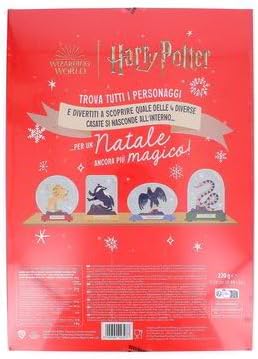 4x Sperlari Harry Potter Calendrier de l'Avent – Château de Poudlard 3D à fabriquer, avec chocolat au lait et figurines à découper – 200 g