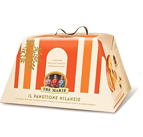 Tre Marie Panettone Milanese Con Canditi Aux Fruits Confits, Raisins Secs Et Cèdre 1kg