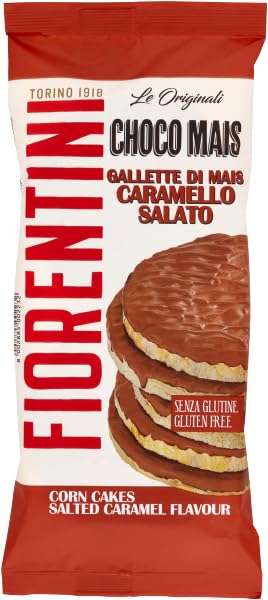 Fiorentini Gallette di mais ricoperte di caramello salato Galettes de maïs enrobées de caramel salé 8x68g + Italian Gourmet polpa 400gr