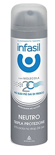 Infasil Lot De 6 Déodorants Corps En Spray, Neutre, Triple Protection 2c, 150 Ml