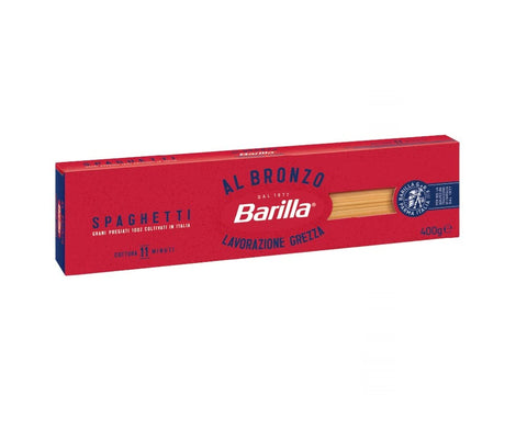 Barilla Spaghetti Al Bronzo Bronze Pâtes Étirées 400 G Méthode De Traitement Brute