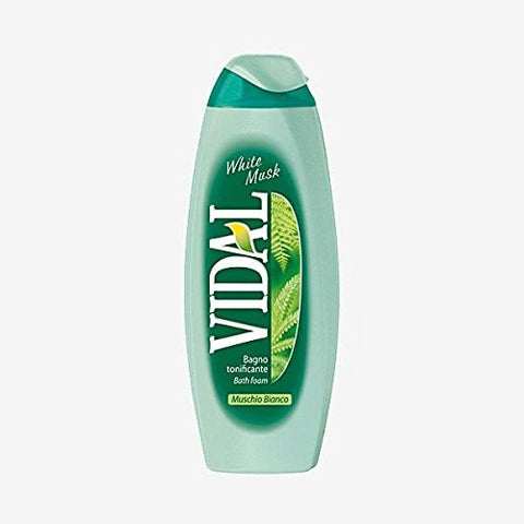 6 X Vidal White Musk Gels Douches Tonifiant Musc Blanc 500 Ml