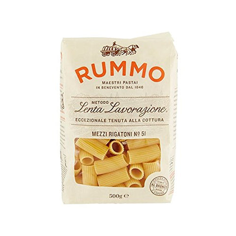 Rummo Mezzi Rigatoni Gr. 500 [12 Paquets]