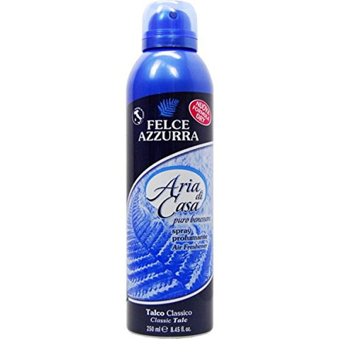 Felce Azzurra Aria Casa - Lot De 6 Désodorisants D'intérieur - Talc Classique - 250 Ml - Spray De Parfum Ambiant