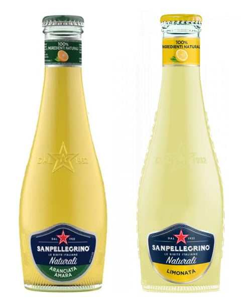 Sanpellegrino San Pellegrino Aranciata Amara Lot De 48 Bouteilles Jetables En Verre Jetables Avec Orange Amère + Limonata Boisson Sans Alcool Avec Jus De Citron 20 Cl