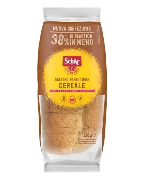 Schar Mastro Panettiere Cereale VPain tranché sans gluten aux 7 graines et céréales 8 x 330 g + Italian Gourmet polpa 400g
