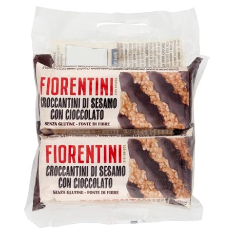 Fiorentini Croccantini di Sesamo con Cioccolato Chips de sésame au chocolat 120 g + Italian Gourmet polpa 400gg