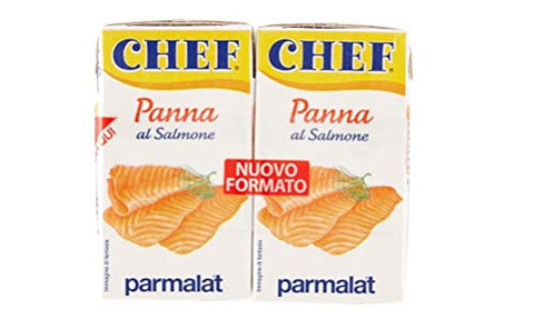 Lot De 12 Crèmes De Saumon Parmalat Panna Chef Al Salmone Pour Cuisiner 2 X 125 Ml