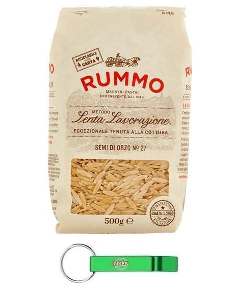 Rummo Pasta Semi Di Orzo N°27 Lot De 16 Pâtes Italiennes À Base De Semoule De Blé Dur, 500 G + 1 Boîte De Thé Glacé Pour Yoga, Pêche 330 Ml