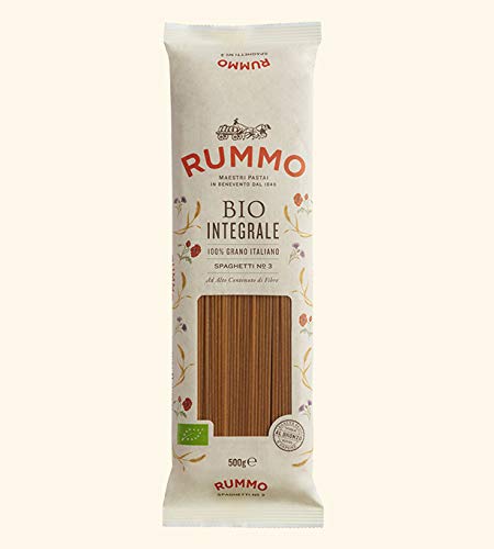 Rummo - Spaghetti N.3 Biologique Intégrales Bronze Dessiné - 24 Paquets De 500 G