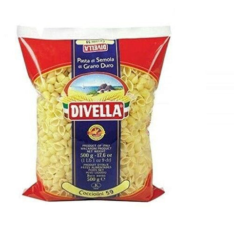 Lot De 20 Pâtes Divella 100 % Italien N° 59 Cocciolini Nudlen 500 G