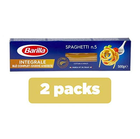 Spaghettis Blé Complet Barilla Paquet 500 Grs - Lot De 2 Unités