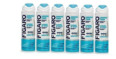 Figaro Lot De 6 Mousses À Raser Pour Peaux Sensibles 400 Ml