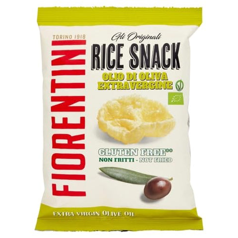 Fiorentini gli Originali Rice Snack Olio di Oliva  snack à l'huile d'olive 16x40gr + Italian Gourmet polpa 400gr