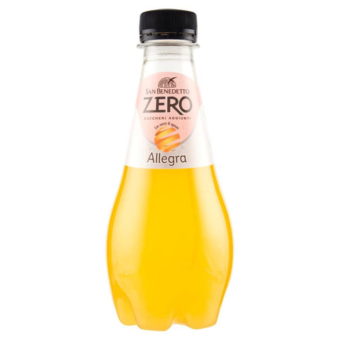 24 X San Benedetto Allegra Aranciata Zero Pet Sans Sucre 0,25 L Limonade Orange Sans Sucre