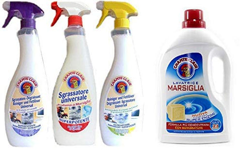 Chante Clair Sgrassatore Universale 3 Variétés + Chante Clair Lavatrice Marsiglia 1,44 L