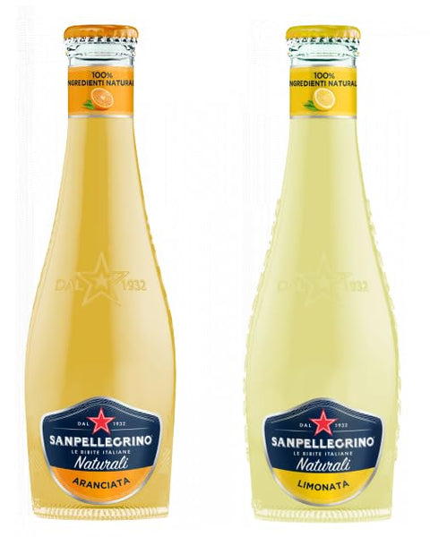 Sanpellegrino San Pellegrino Aranciata Lot De 48 Boissons Sans Alcool Avec Jus D'orange + Limonata Boisson Sans Alcool Avec Jus De Citron Bouteille En Verre Jetable 20 Cl