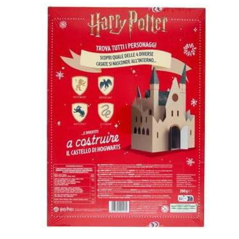 Sperlari Harry Potter Calendrier de l'Avent – Château de Poudlard 3D à fabriquer, avec chocolat au lait et figurines à découper – 200 g