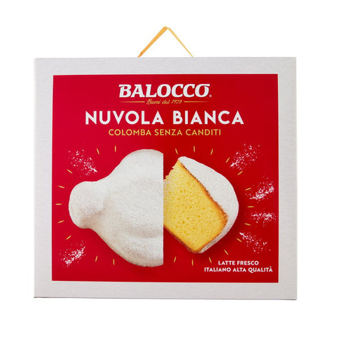 3x Balocco Nuvola Bianca Colomba de Pâques saupoudrée de sucre glace et sans fruits confits 750 g )