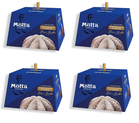 4x Motta Pandoro cocco e cioccolato Noix de coco et chocolat Recette exclusive du chef étoilé Bruno Barbieri 800gr
