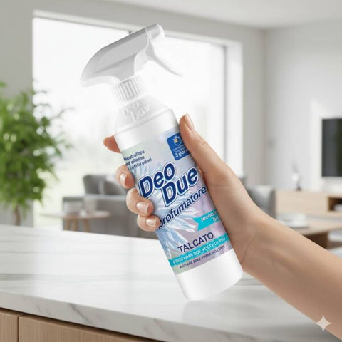 3x Deo Due – Profumatore Bifase Talcato Désodorisant d'air et textile 500 ml