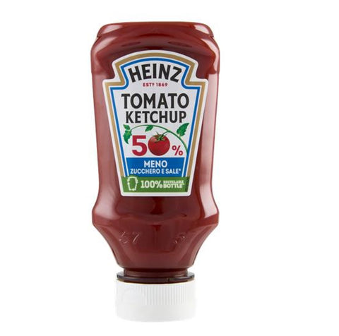 5x Heinz Tomato Ketchup 50% Meno Zucchero e Sale 50 % de sucre et de sel en moins 235 g