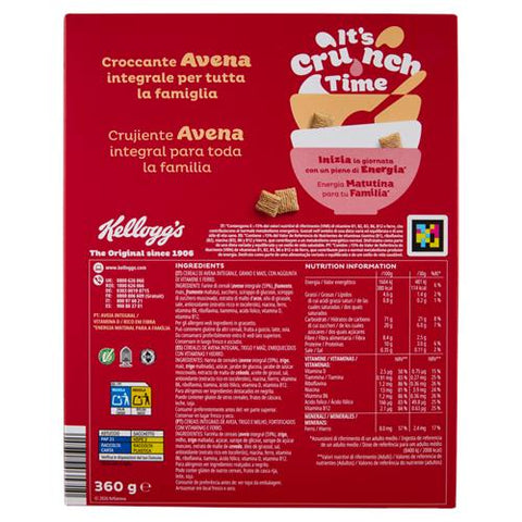 3x Kellogg's Oaties Avena Croccante Flocons d'avoine croustillants  360 g