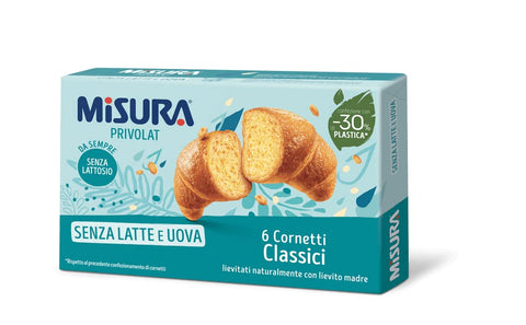 Misura Privolat Cornetti Classici Senza Latte E Uova Croissants Classiques Sans Lait Ni Œuf (6 X 40 G) 240 G