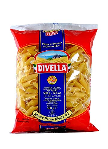 Divella Semoule De Blé Dur Pâtes Mezze Penne Rigate 42 Gr 500 X 24