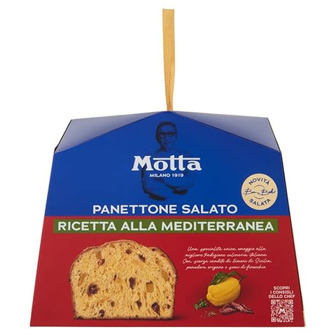Motta Panettone Salato Mediterran 450g – Au citron confit de Sicile, tomates, graines de fenouil et origan – recette du chef étoilé Bruno Barbieri – une délicatesse italienne+ Italian Polpa 400gr