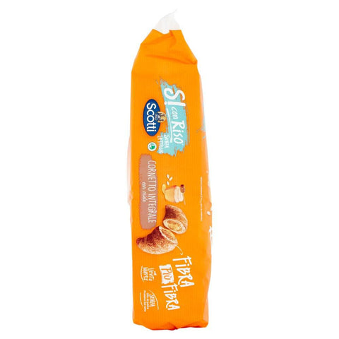 10x Scotti Riso Scotti Si con Riso Cornetti integrali con miele Croissant complet sans lactose et riche en fibres au miel 250g Original Italien