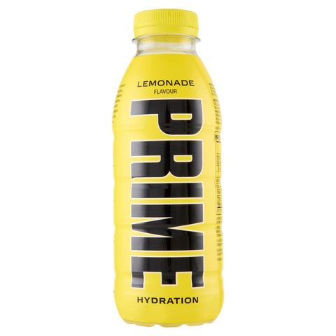 Prime Limone Hydration 12x 500ml Boisson rafraîchissante au citron en bouteille, boisson pour sportifs idéale pour le fitness, l'entraînement, le travail, les études, les voyages et le bureau.