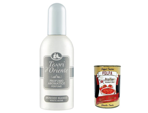 Tesori D'oriente Muschio Bianco Aromatic Lot De 3 Eaux De Toilette Parfum Musc Blanc 100 Ml + Polpa Italien Gourmet 400 G