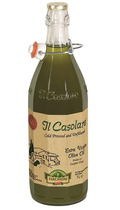 Farchioni Il Casolare - Huile D'olive Extra Vierge - Extraction À Froid - Non Filtrée - 1 Litre