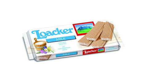 Loacker Wafer Milk Biscuits Snack Biscuits Gaufre Avec Crème De Lait 175 G