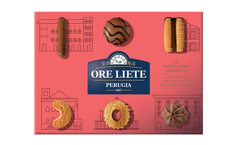 Ore Liete Perugia La Pasticceria Assortita Divers Biscuits Spécialité Italienne Coffret Cadeau 450g