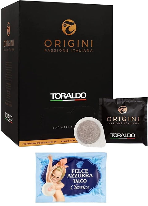 Caffè Toraldo Miscela Origini Ese 44 Cialde Di Caffè Lot De 50 Dosettes De Café + 1 Sachet De Talc Felce Azzurra 100 G