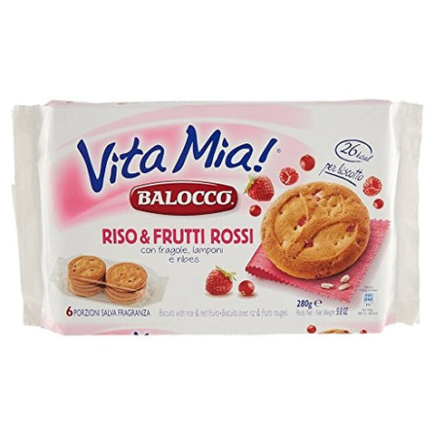 Balocco Vita Biscuits Cookies With Red Berries 330 G