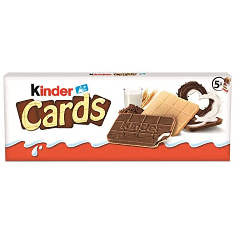 5x Ferrero Kinder Cards Spécialité Gaufre Barres 128g