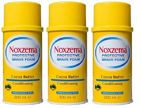 Noxzema Lot De 3 Mousses À Raser Au Beurre De Coco 300 Ml