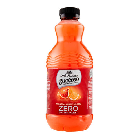 6 X San Benedetto Succoso Orange Et Rouge Orange Zéro Pet Sans Sucre 90 Cl Jus De Fruits Jus De Fruits