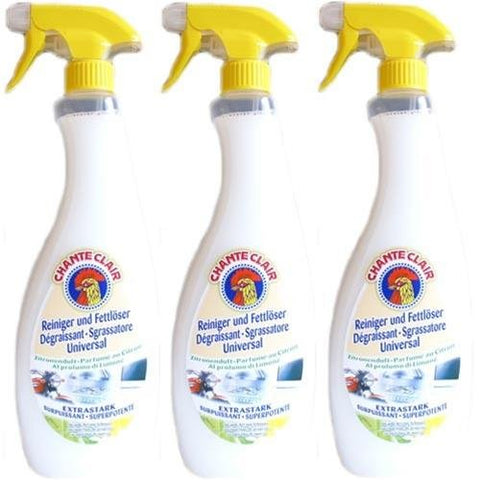 Chante Clair Sgrassatore Lot De 3 Nettoyants Dégraissants Universels Citron